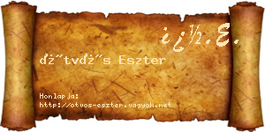 Ötvös Eszter névjegykártya